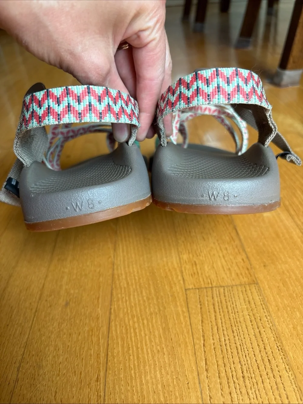 Chaco ZX/2 Classic Sandals Dolman Pine Taupe Red Green Womens Sz 8 Hiking Arch